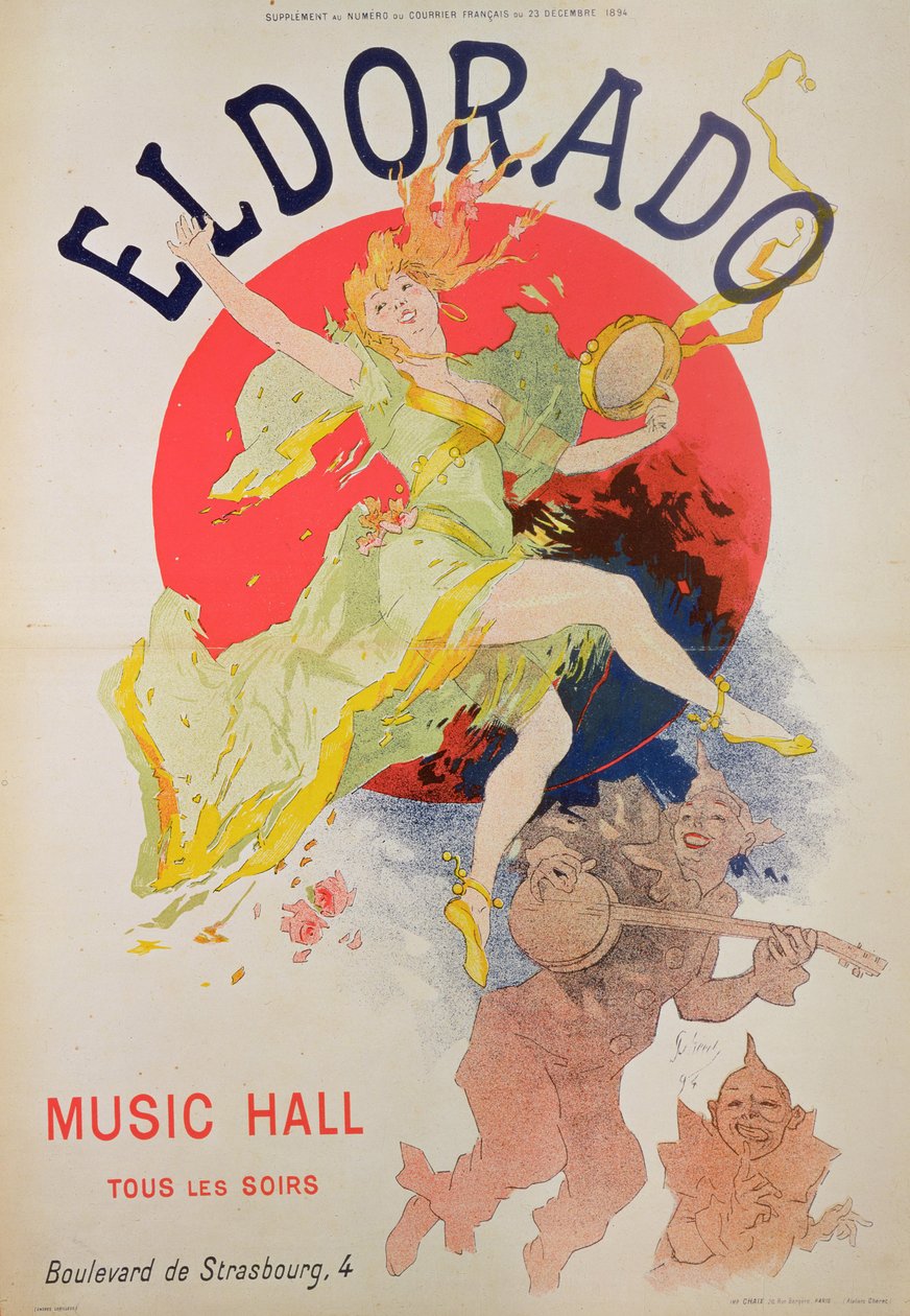 Plakat for El Dorado av Jules Cheret (1836-1932) av Jules Cheret