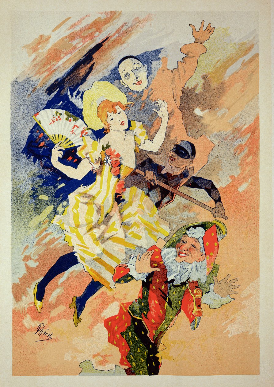 Reproduksjon av en plakat for en pantomime, 1891 av Jules Cheret