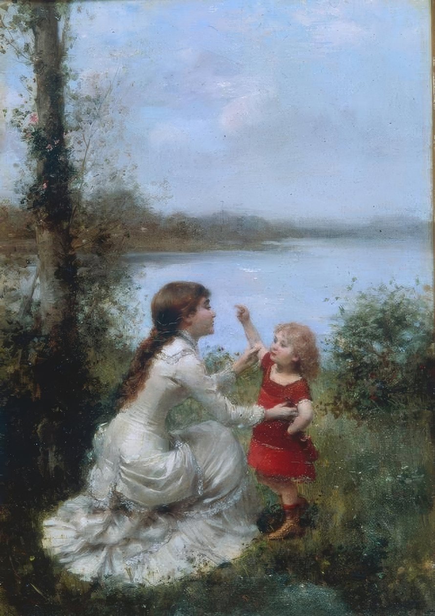 Leker ved sjøen av Jules Frederic Ballavoine