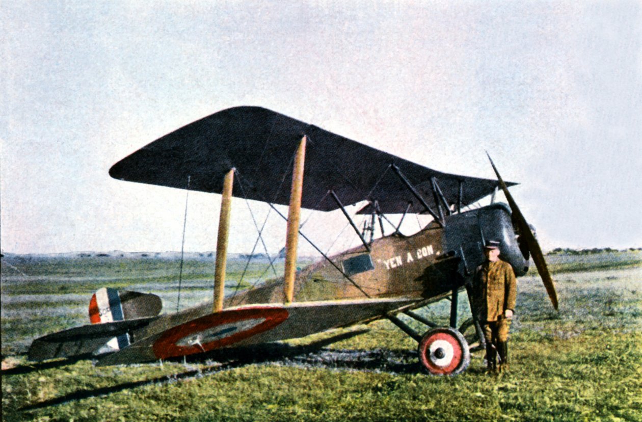 Yen A Bon jagerflyet, et britisk bygget Sopwith pilotert av løytnant Pierre Daucourt, Verdun, 1916 (autokrom) av Jules Gervais Courtellemont