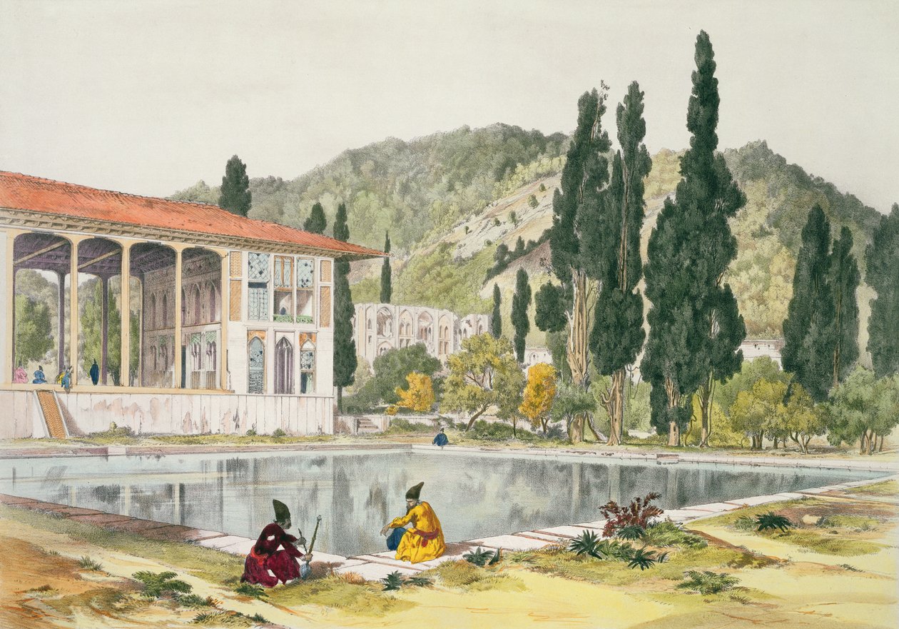 The Palace and Gardens of Ashref, Persia, plate 80 fra 