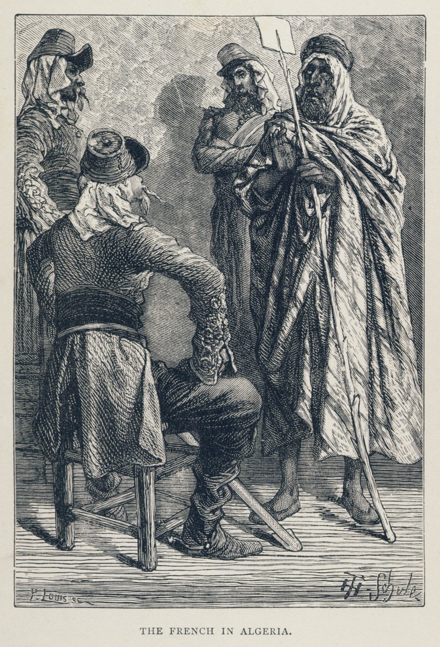 Franskmennene i Algerie, gravert av P. Louis (1800-tallet), fra 