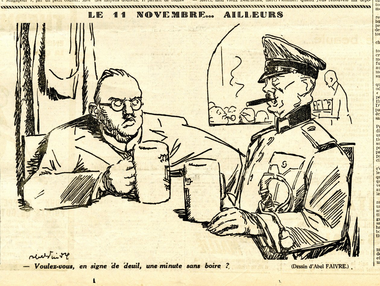 Oppriktig, satirisk i svart-hvitt av Jules Abel Faivre