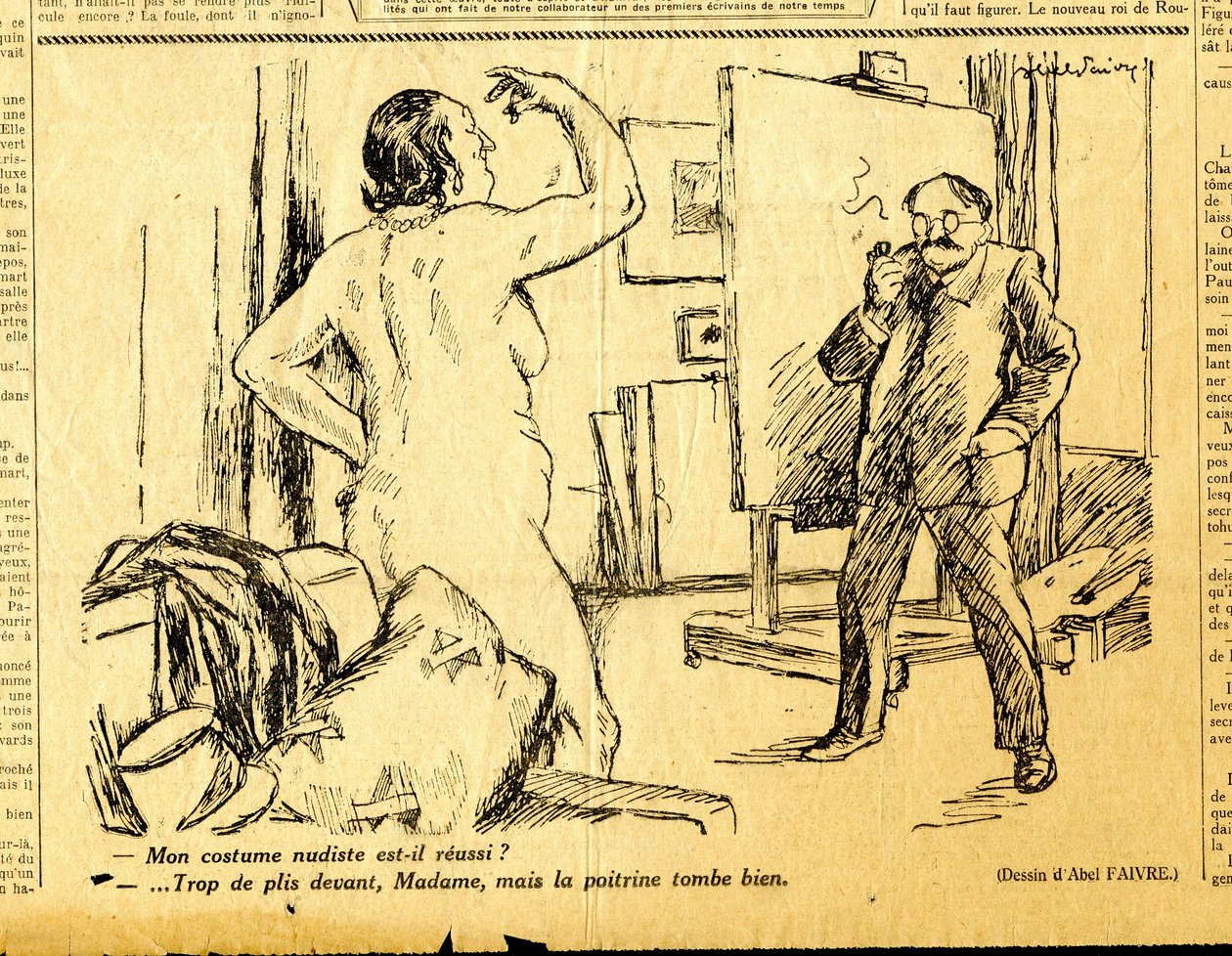 Oppriktig, satirisk i svart-hvitt av Jules Abel Faivre