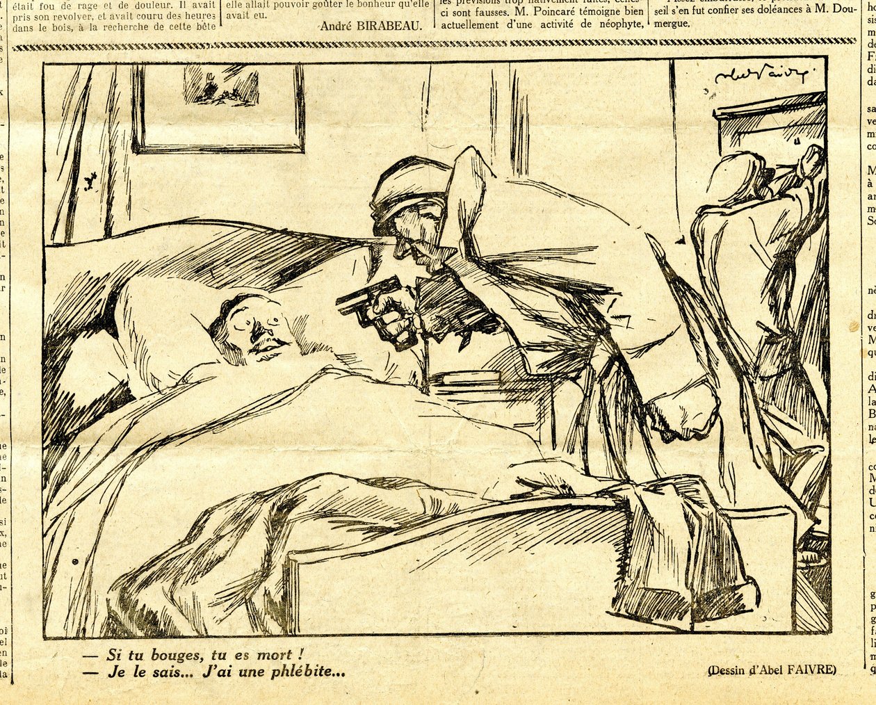 Oppriktig, satirisk i svart-hvitt av Jules Abel Faivre