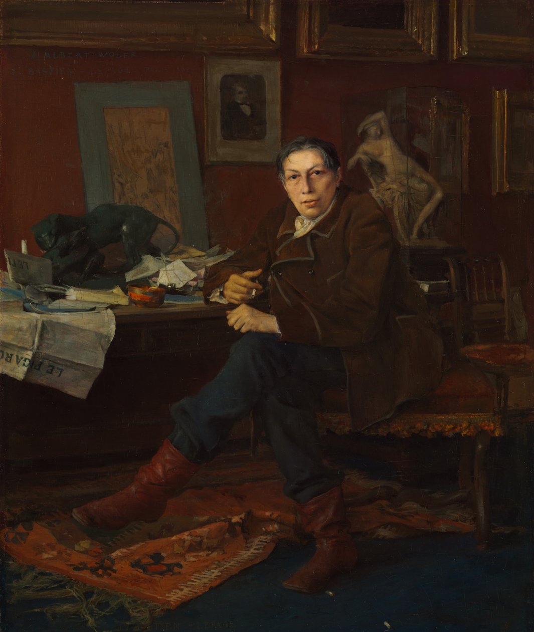 Albert Wolff i hans studie, 1881. av Jules Bastien Lepage