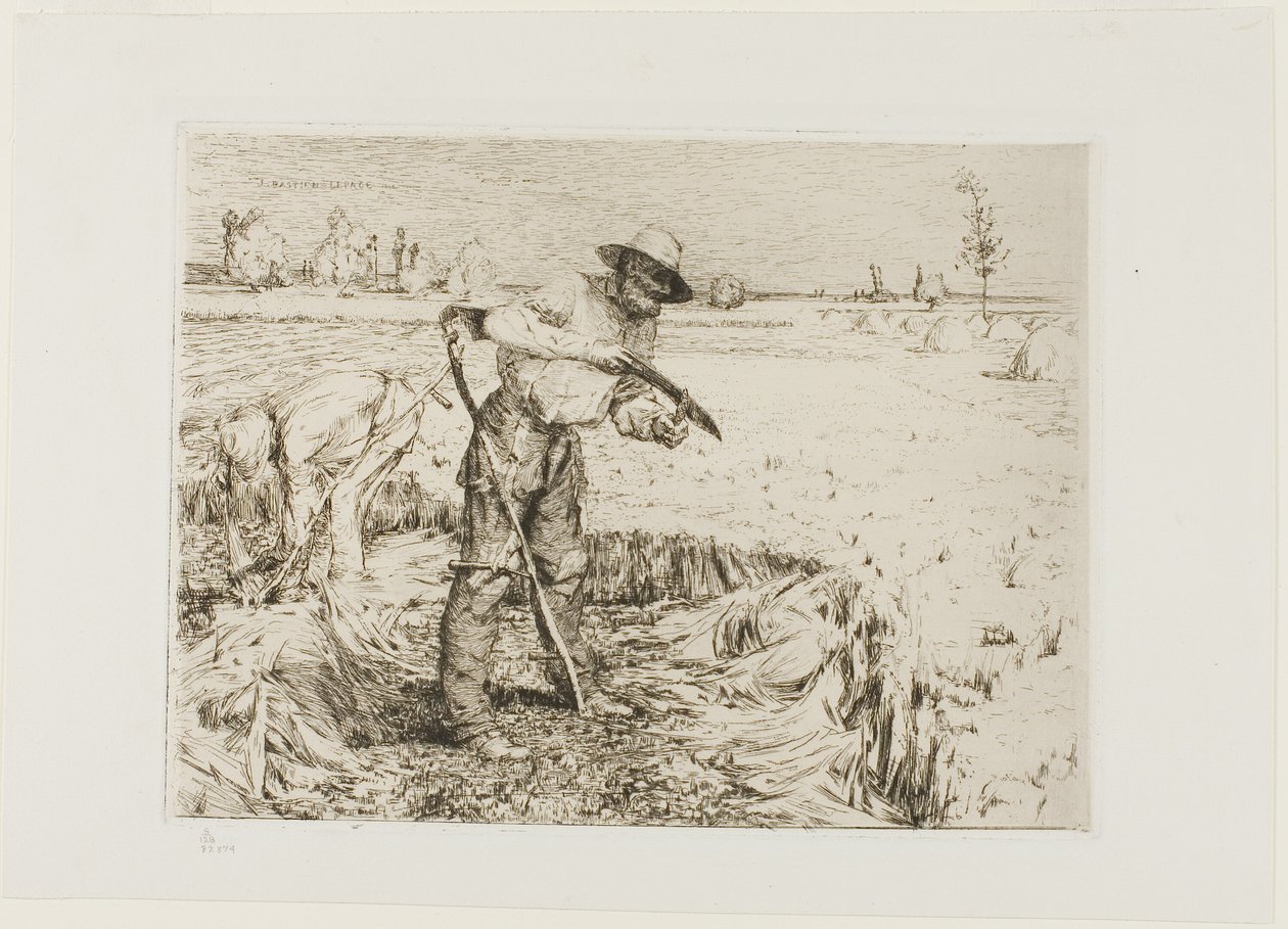 Klipper honing en ljå av Jules Bastien Lepage