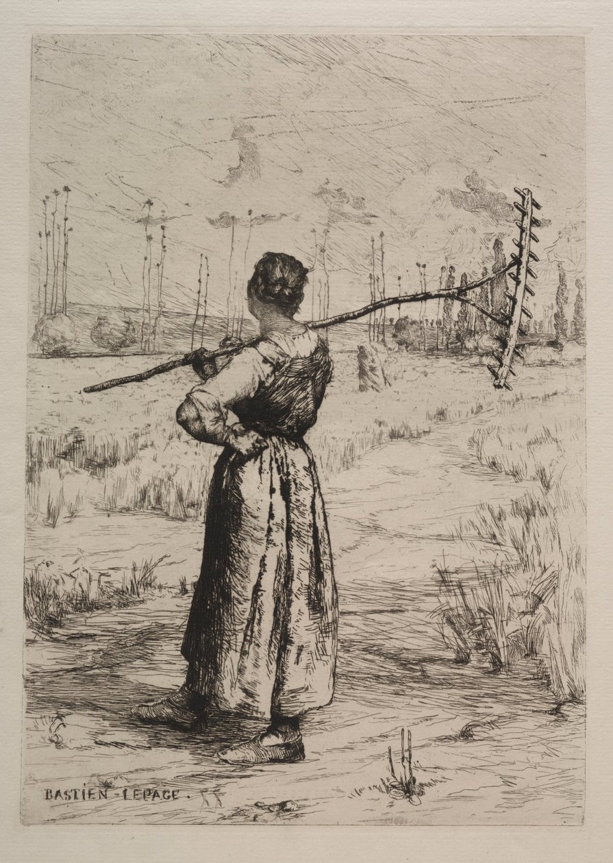 Retur fra markene, 1800-tallet. av Jules Bastien Lepage
