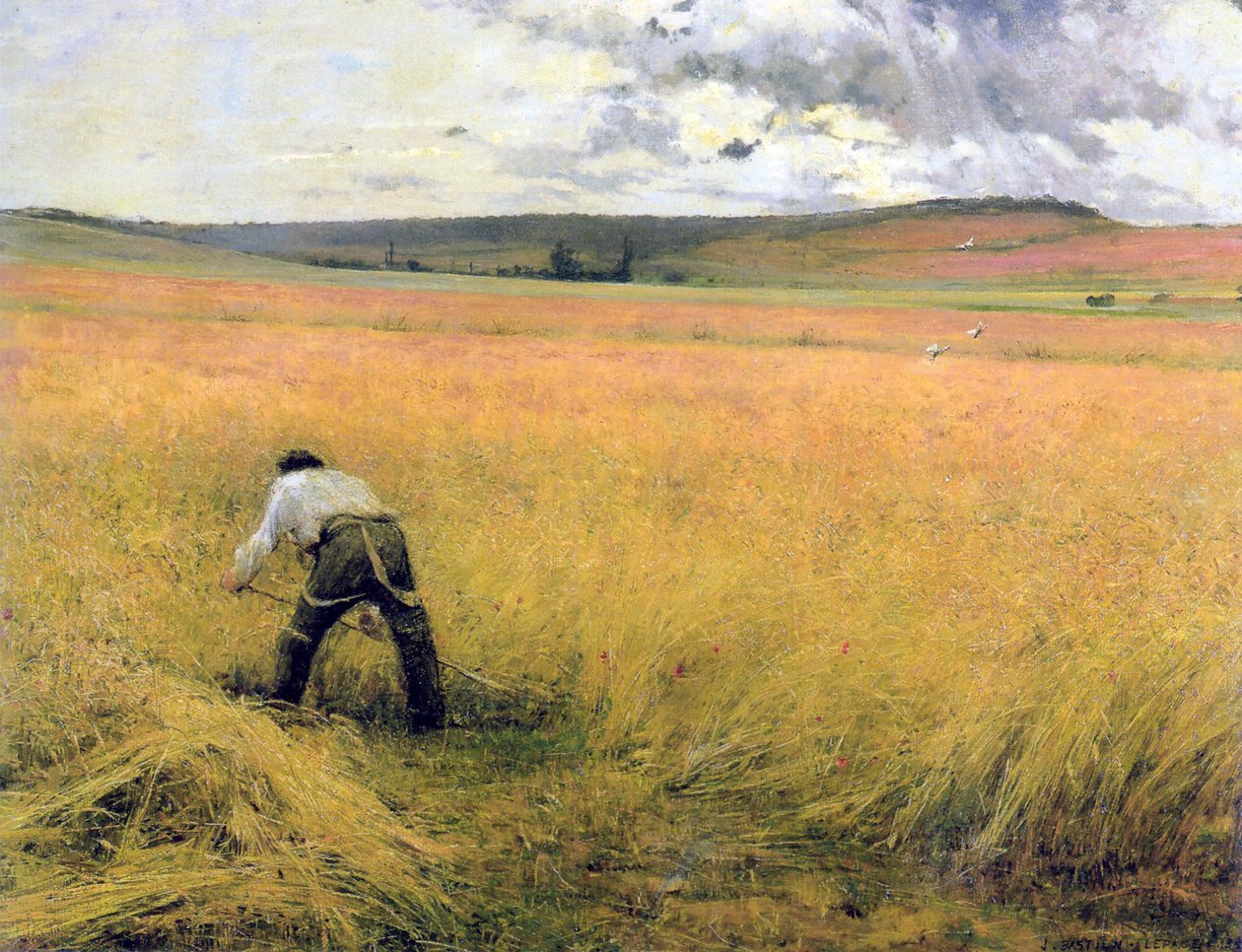Den modne hveten, 1880. av Jules Bastien Lepage
