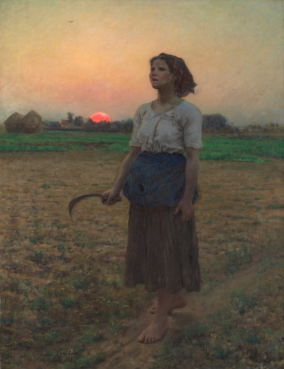 The Song of the Lark, 1884. av Jules Breton