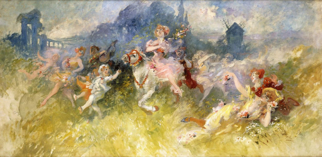 På Fete Champetre, av Jules Cheret
