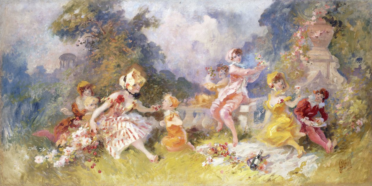 Lunsj på gresset, ca. 1894 av Jules Cheret