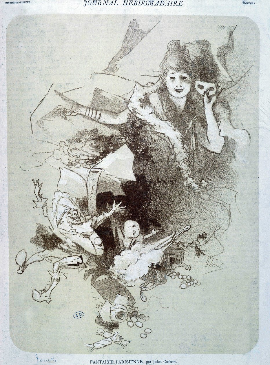 Parisian Fantasy: Puppets - Plakat av Cherret av Jules Cheret