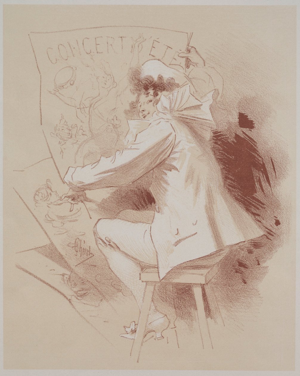 Sommerkonsert, ca. 1895-1900. av Jules Cheret