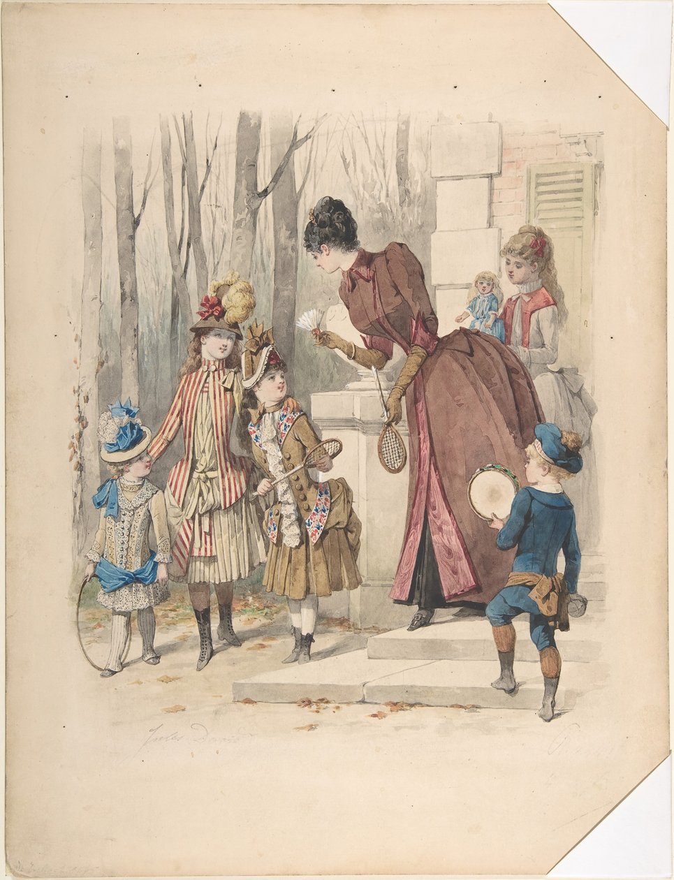Moteillustrasjon, nei. 2224, juli 1885. av Jules David