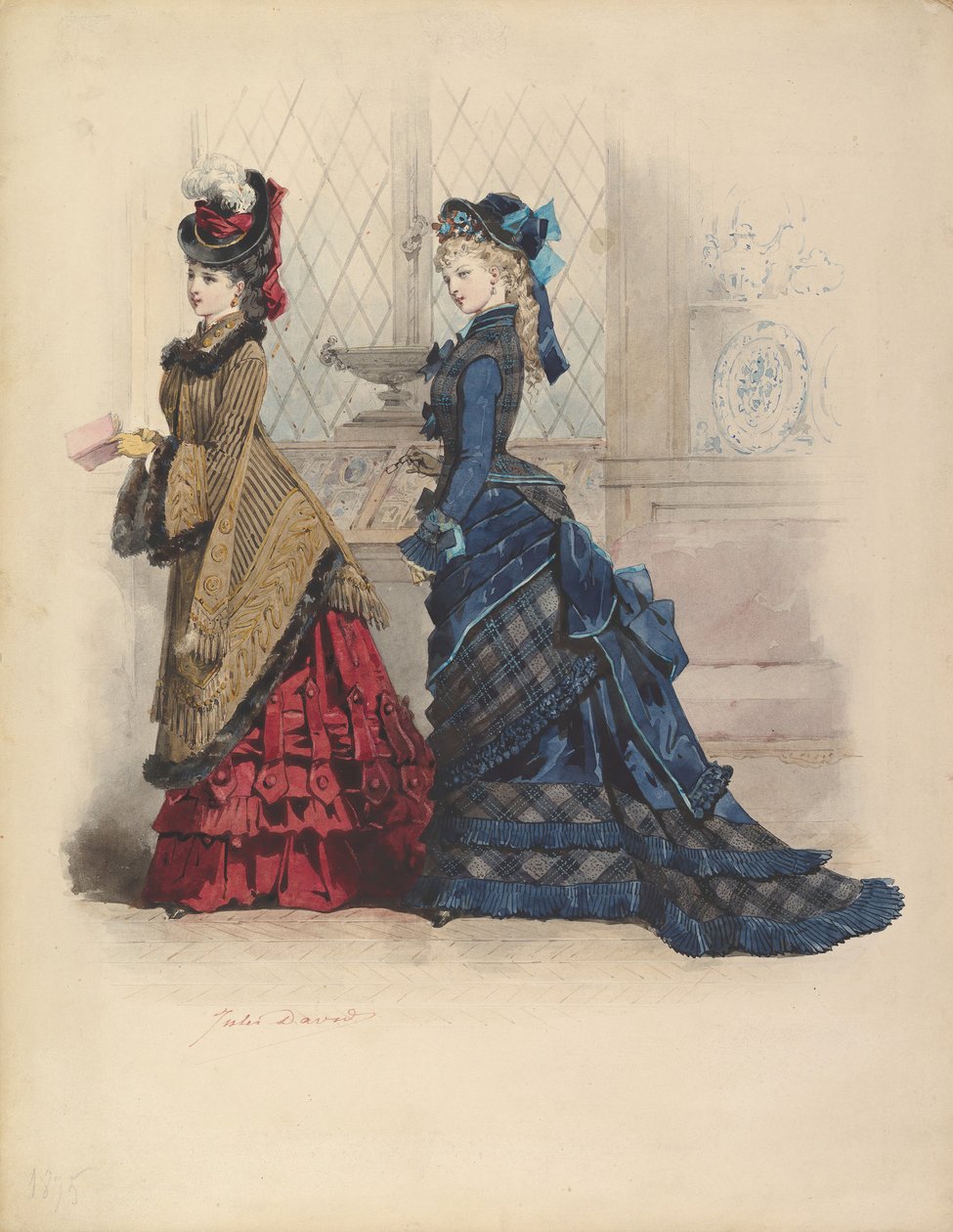 To kvinner i dagskjoler, 1875. av Jules David
