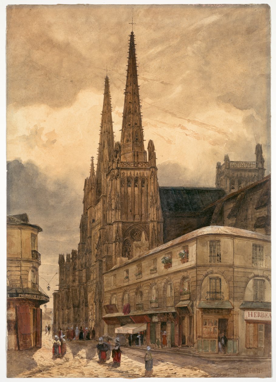 Sainte-André-katedralen i Bordeaux av Jules Dupré