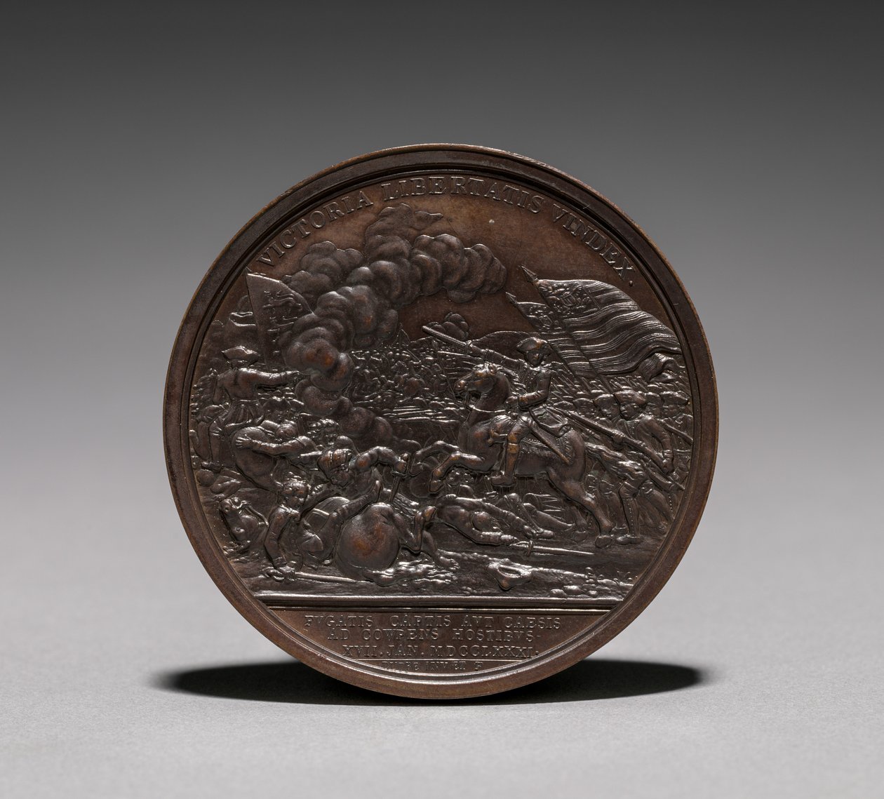 Medalje: Daniel Morgan revers. av Jules Dupré