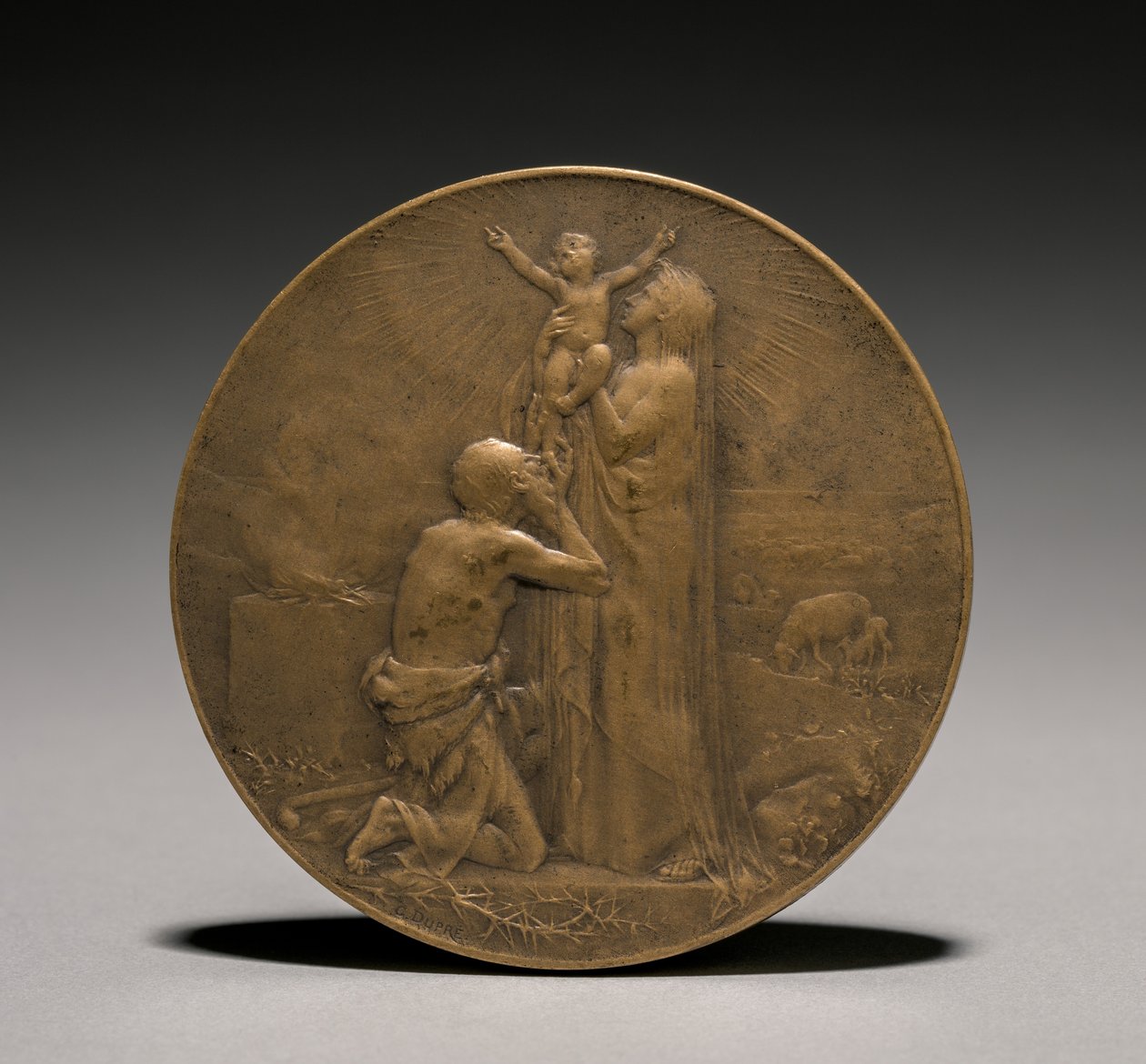 Medalje forside, 1800-tallet. av Jules Dupré
