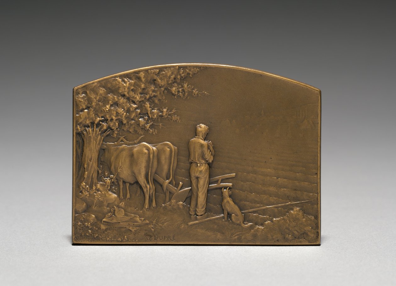 Medaljong på forsiden. av Jules Dupré