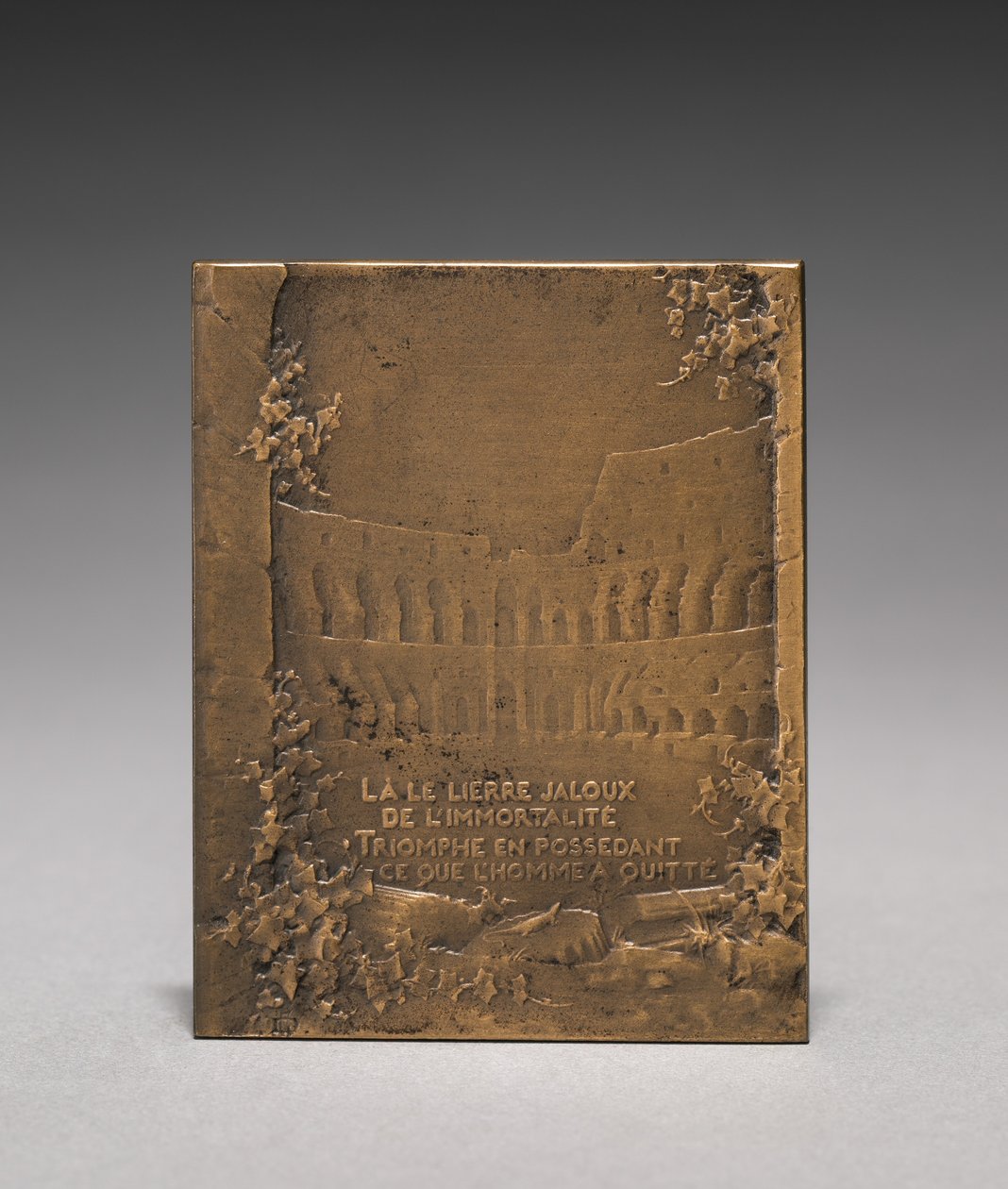 Medaljong revers. av Jules Dupré