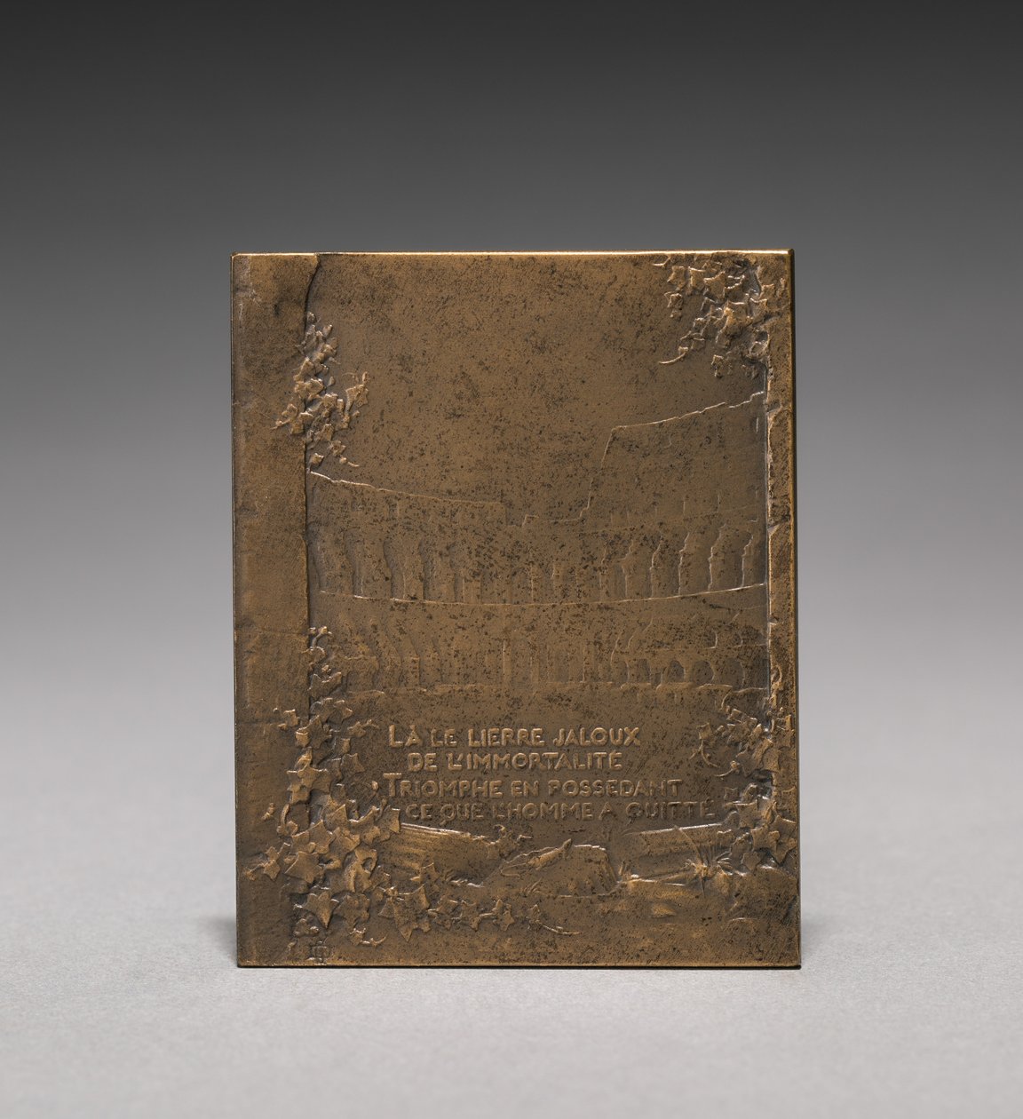 Medaljong revers. av Jules Dupré