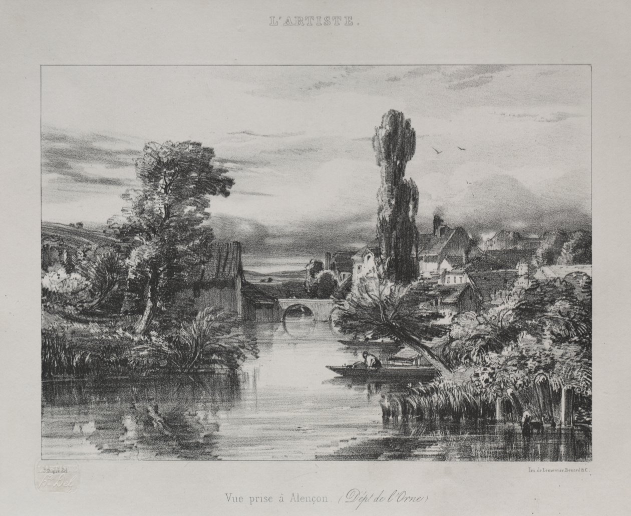 Utsikt nær Alençon av Jules Dupré