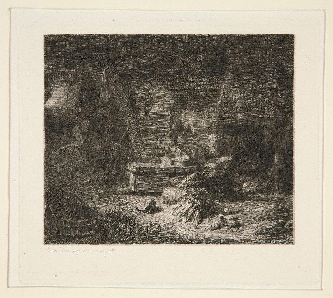 Interiør i et nederlandsk kjøkken av Jules Ferdinand Jacquemart