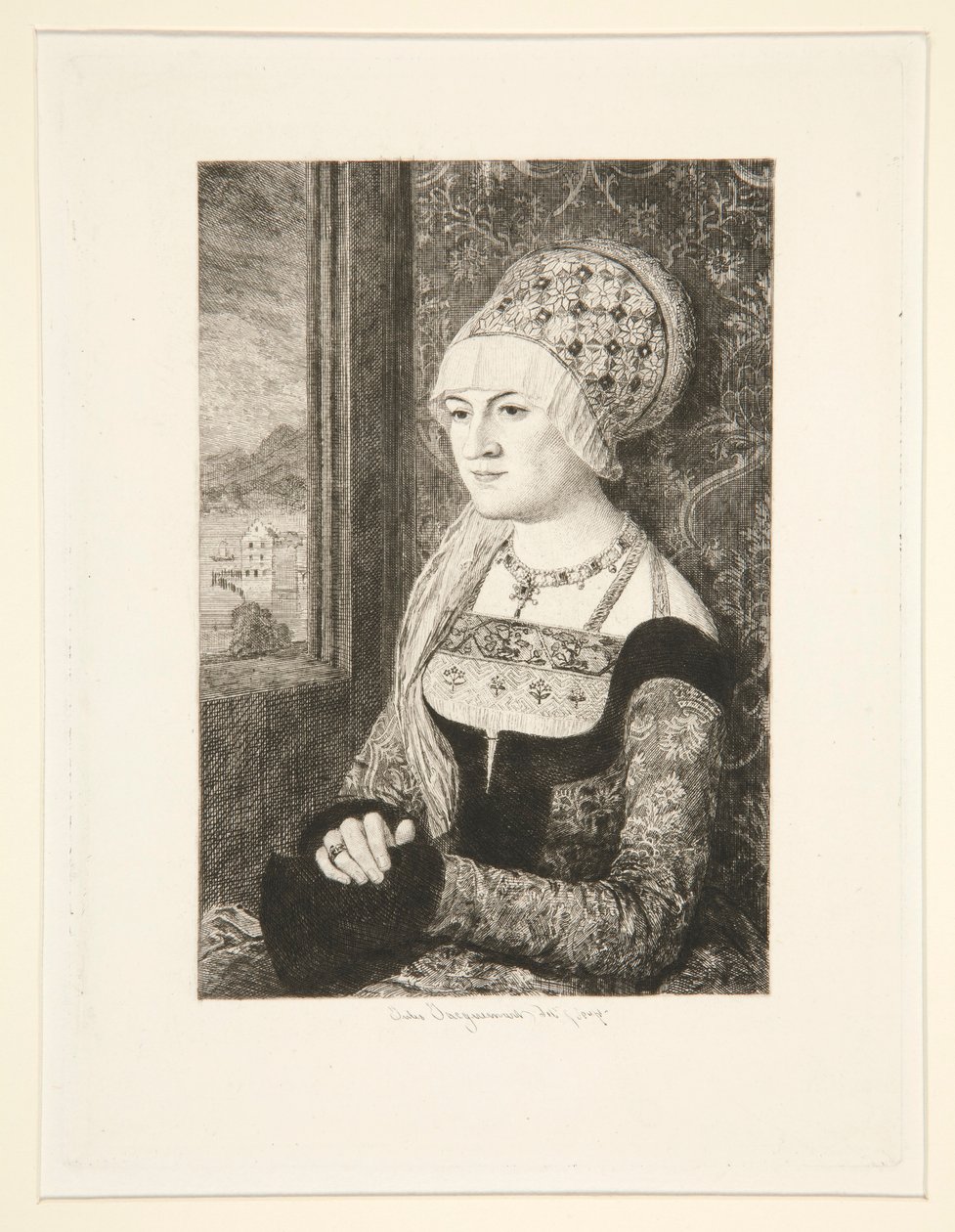 Portrett av en kvinne av Jules Ferdinand Jacquemart