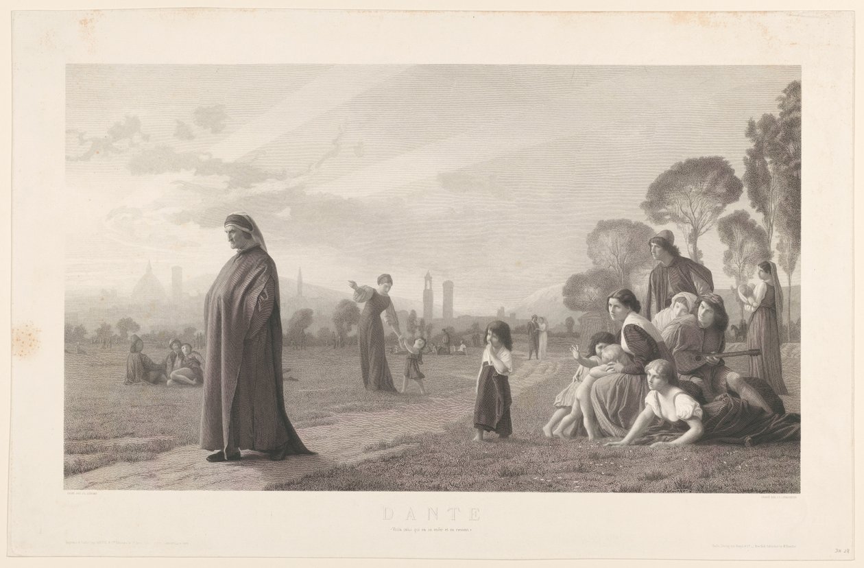 Dante, til JL Gérôme av Jules Gabriel Levasseur