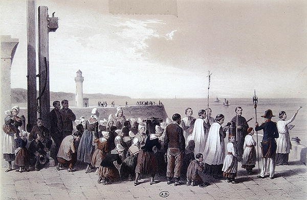 Velsignelse av havet ved Pollet, Dieppe av Jules Gaildrau