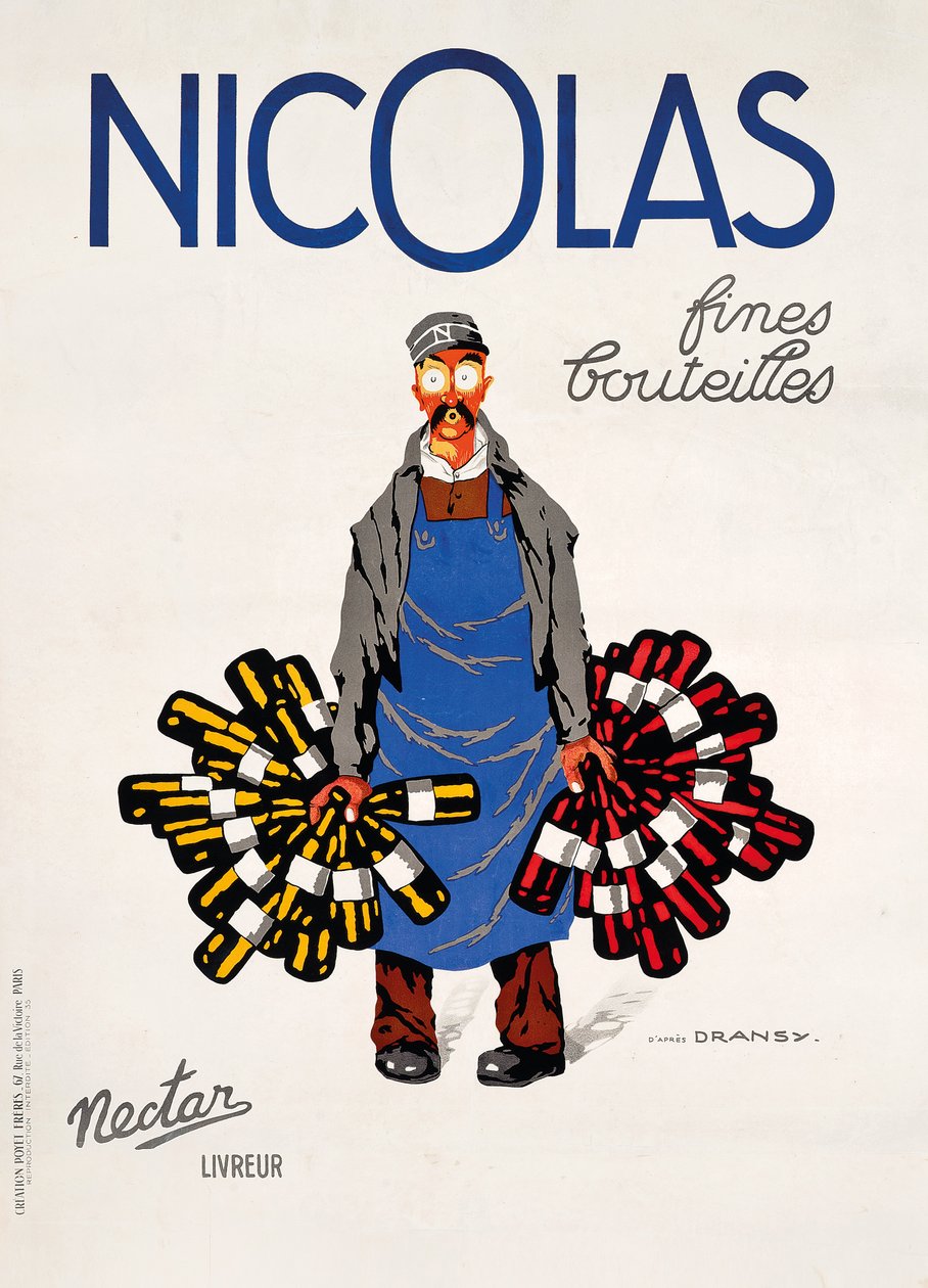 Nicolas, Nectar, ca. 1930 (farge litho) av Jules Isnard Dransy