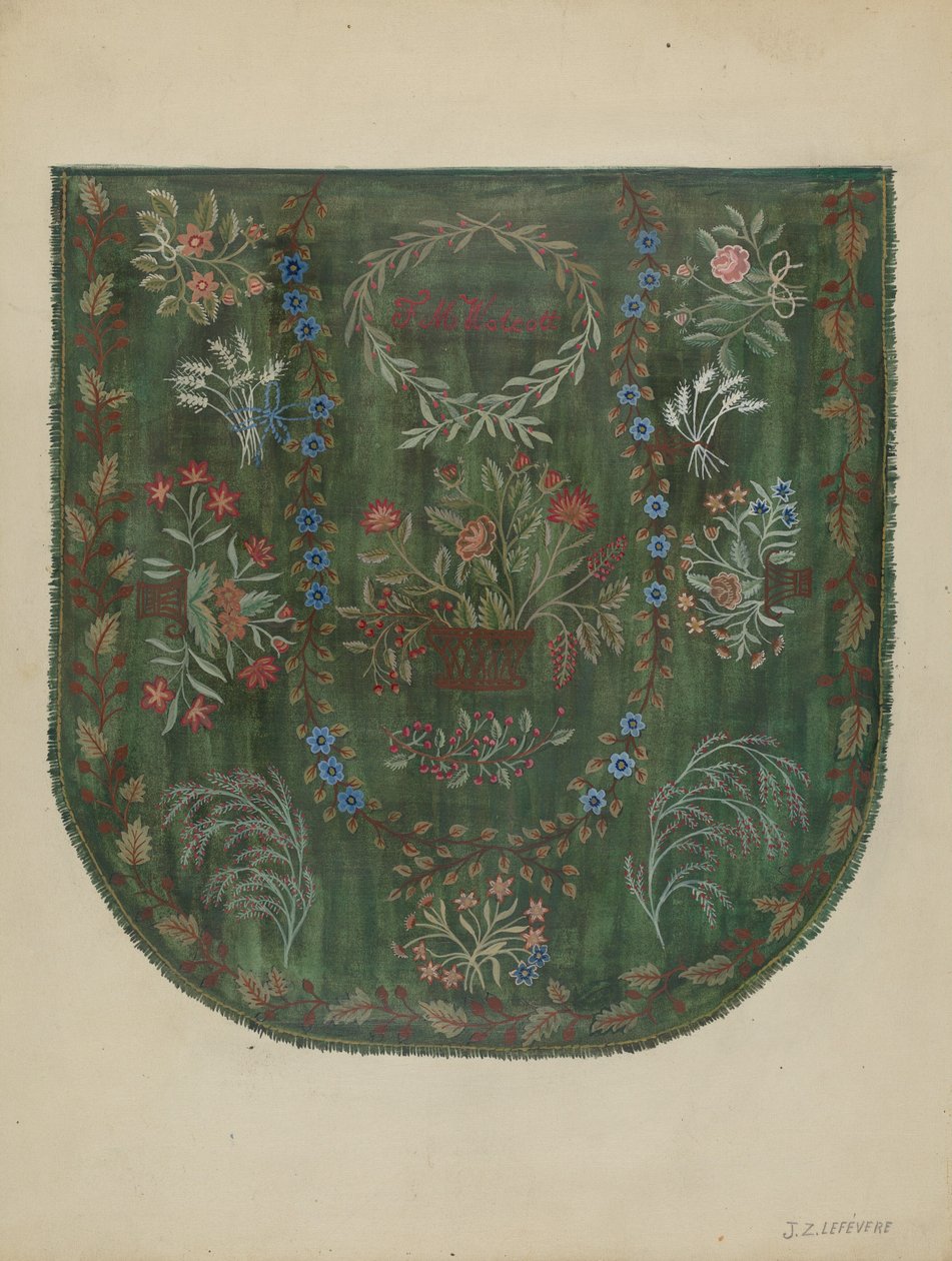 Brodert omslag, ca. 1936. av Jules Lefevere