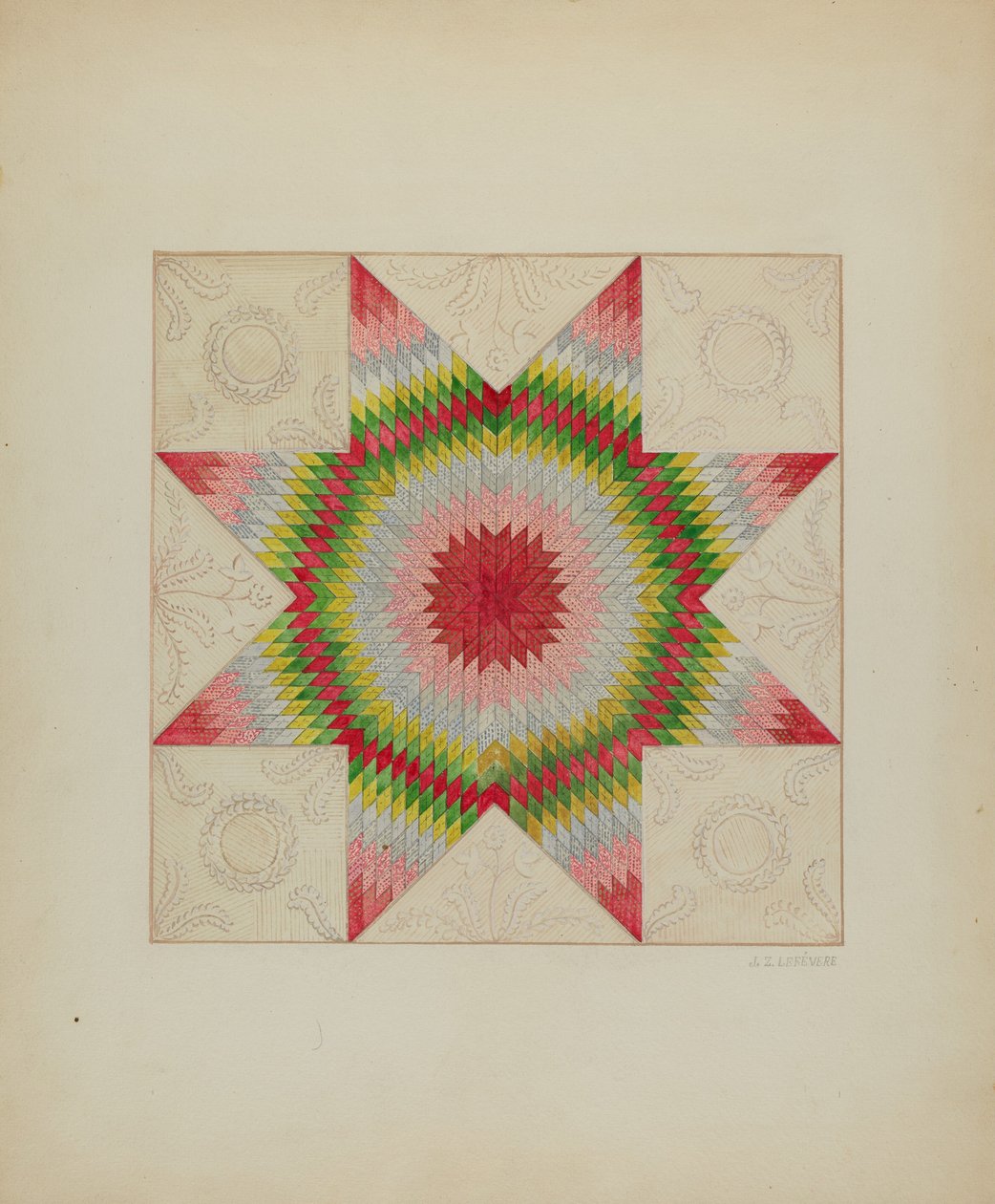 Patchwork Quilt, ca. 1936. av Jules Lefevere