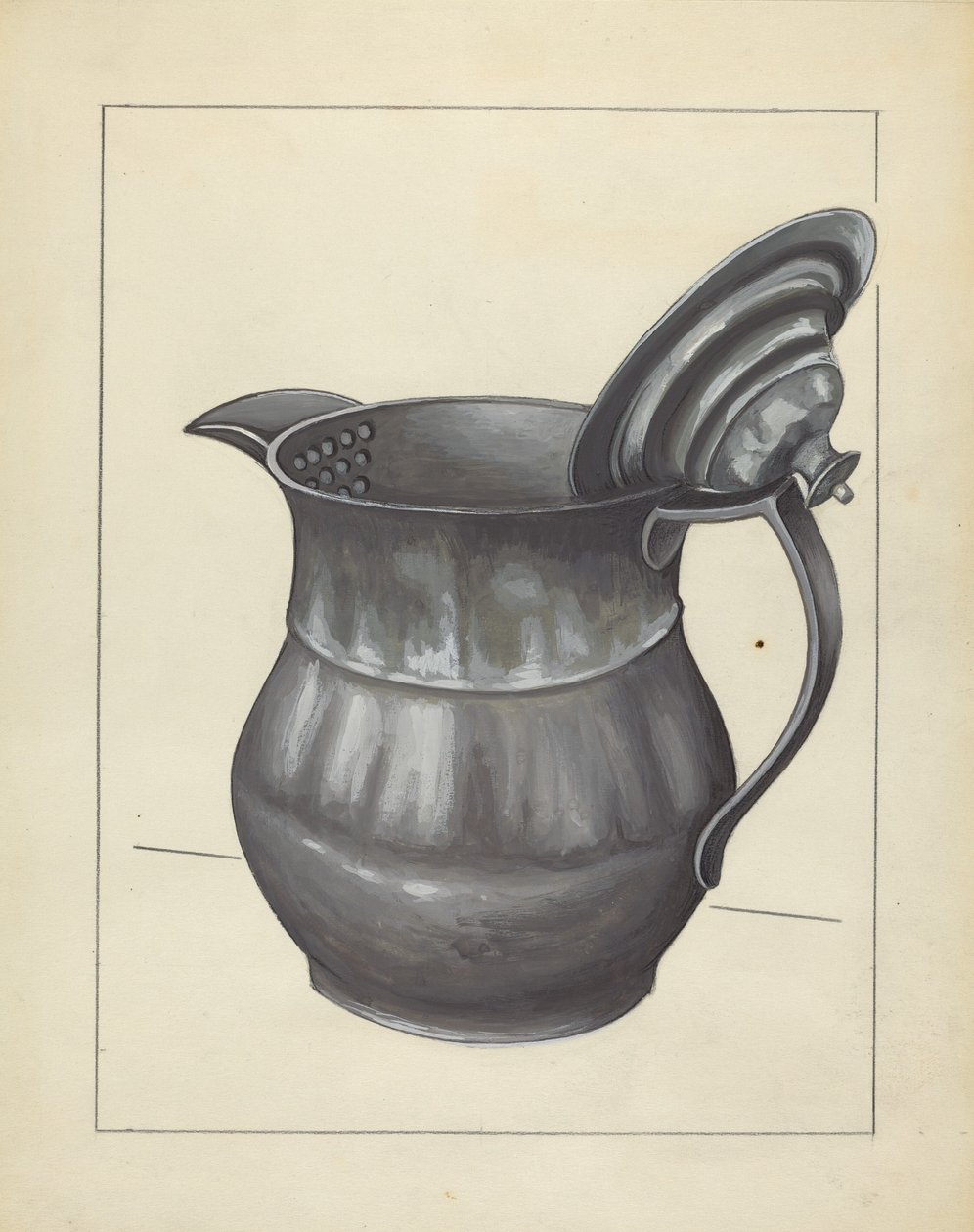 Sølv tekanne, ca. 1936. av Jules Lefevere