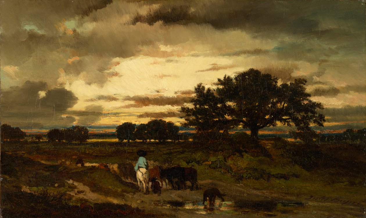 solnedgang av Jules Louis Dupré