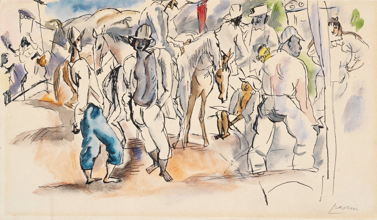 Figurer og hester av Jules Pascin