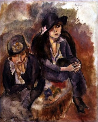 Hermine David og en venn av Jules Pascin