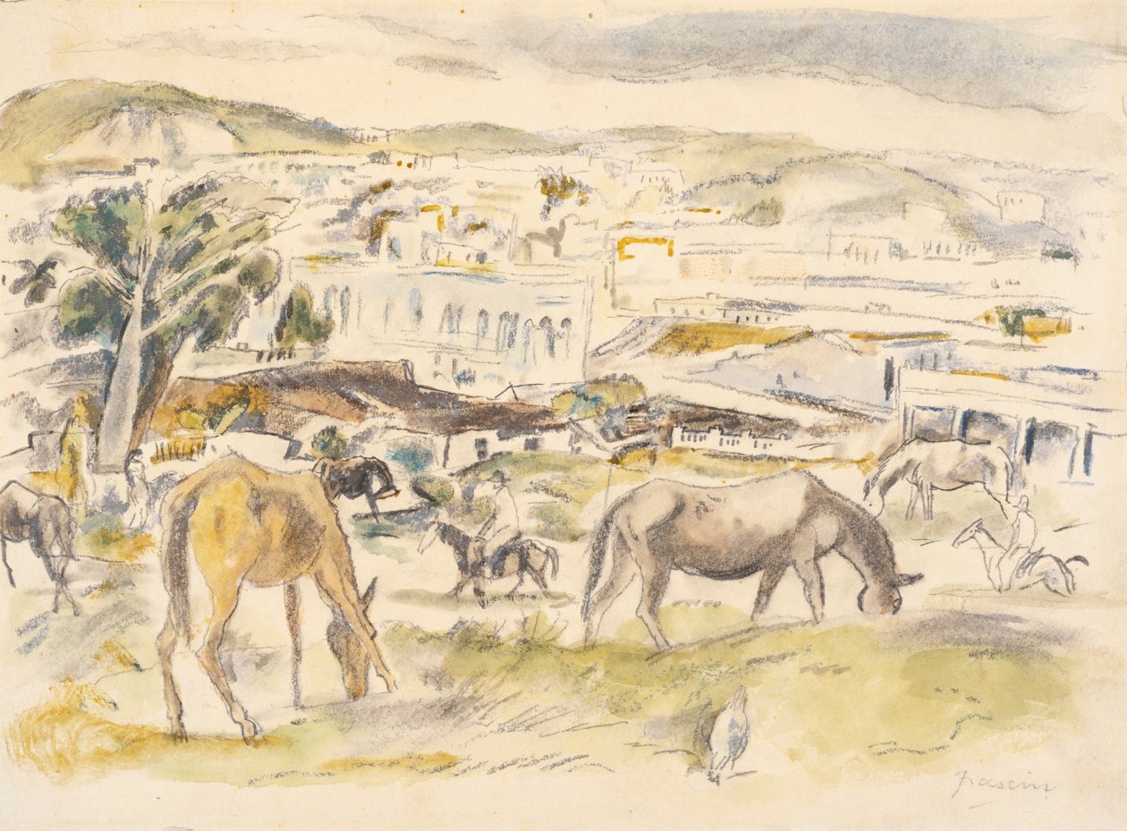 Hester i landskapet av Jules Pascin