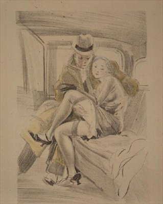 Jernbane boltrer seg av Jules Pascin
