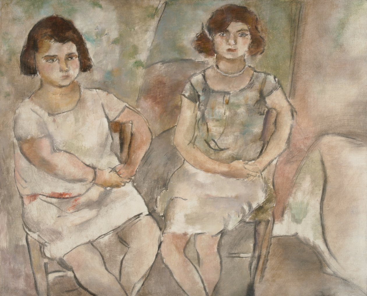 Rosette og Nana, 1925 av Jules Pascin