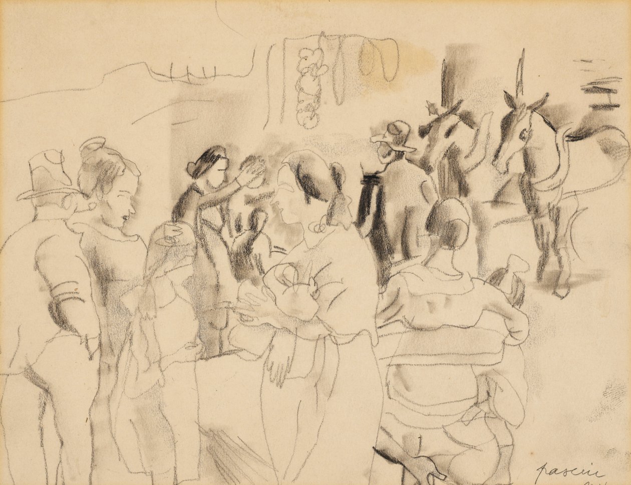 Gatescene, New York av Jules Pascin