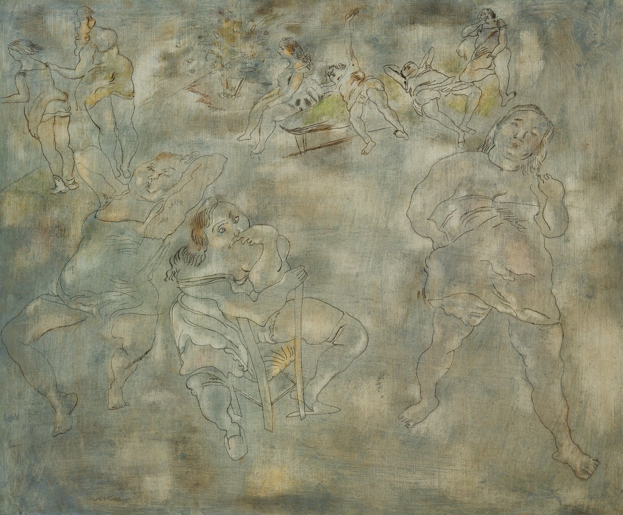 Fangene; Les Captives, ca. 1923-25 av Jules Pascin