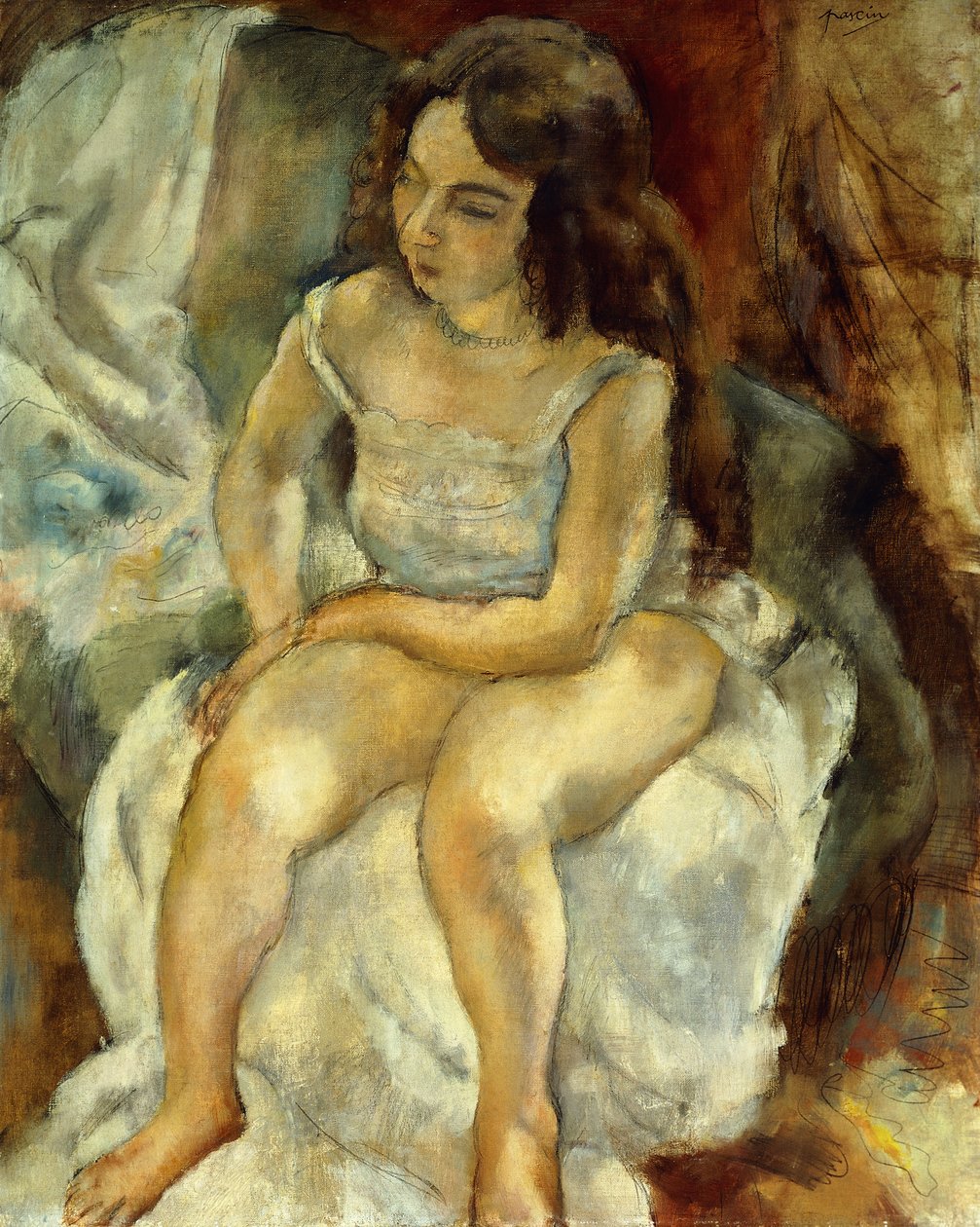 Modellen; La Modele, 1928 av Jules Pascin