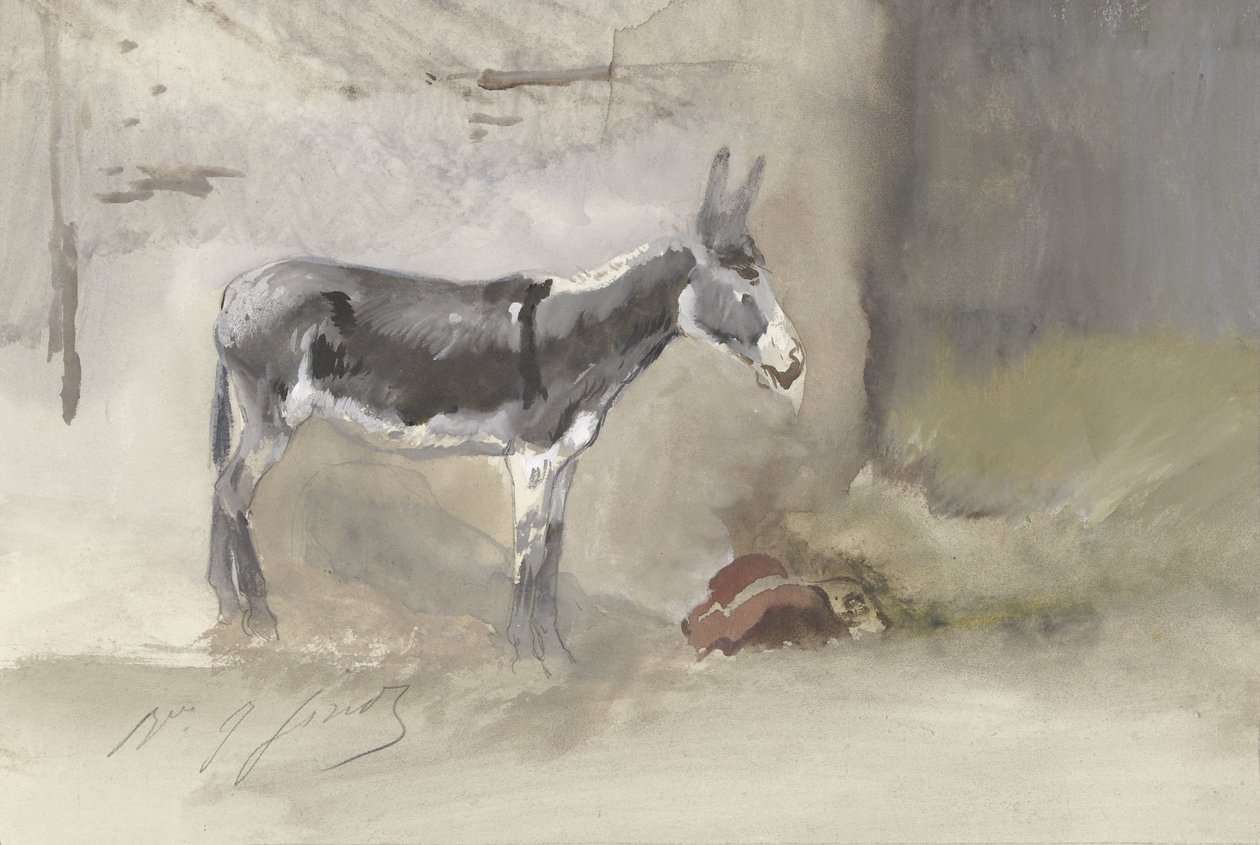 Esel i en stall av Jules baron Finot