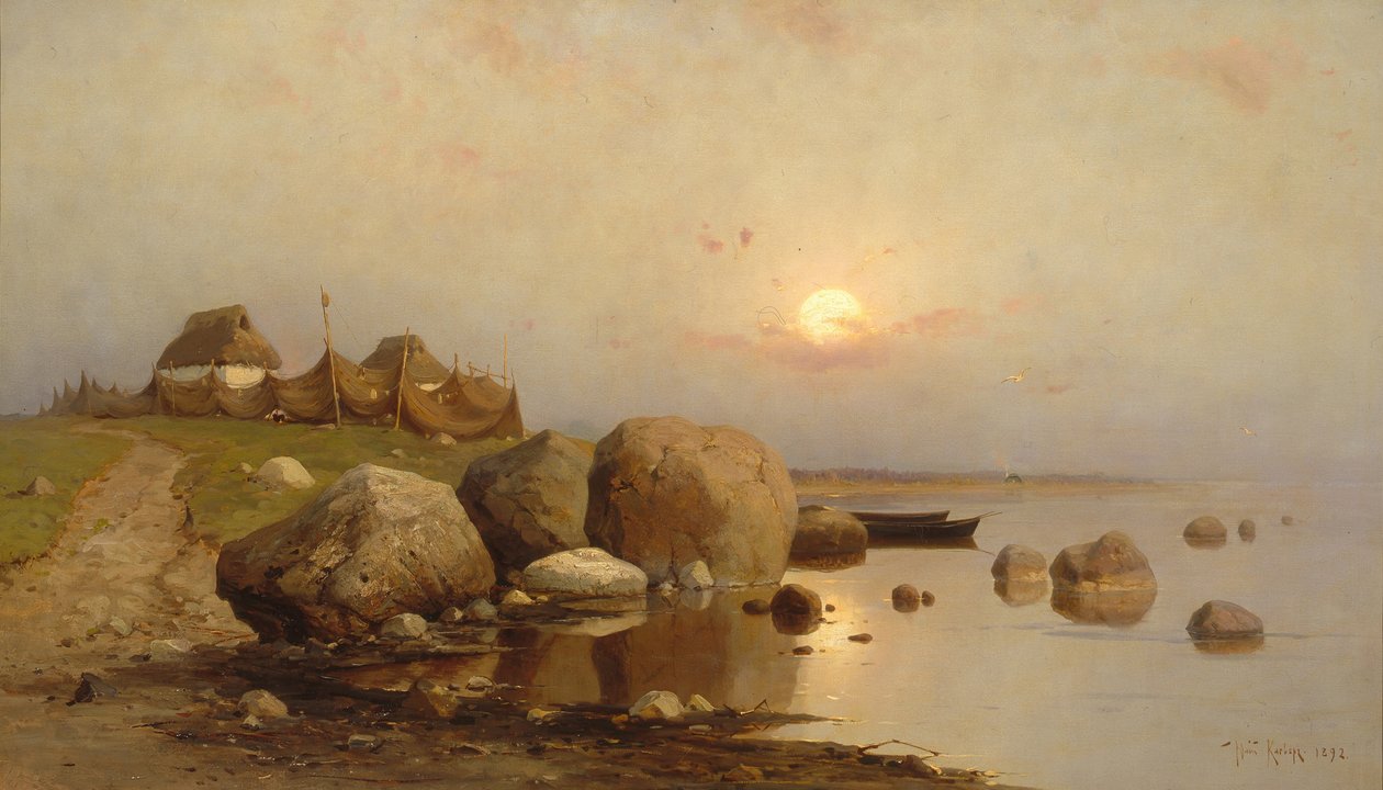 En fiskerlandsby, 1892 av Juli Julievich Klever