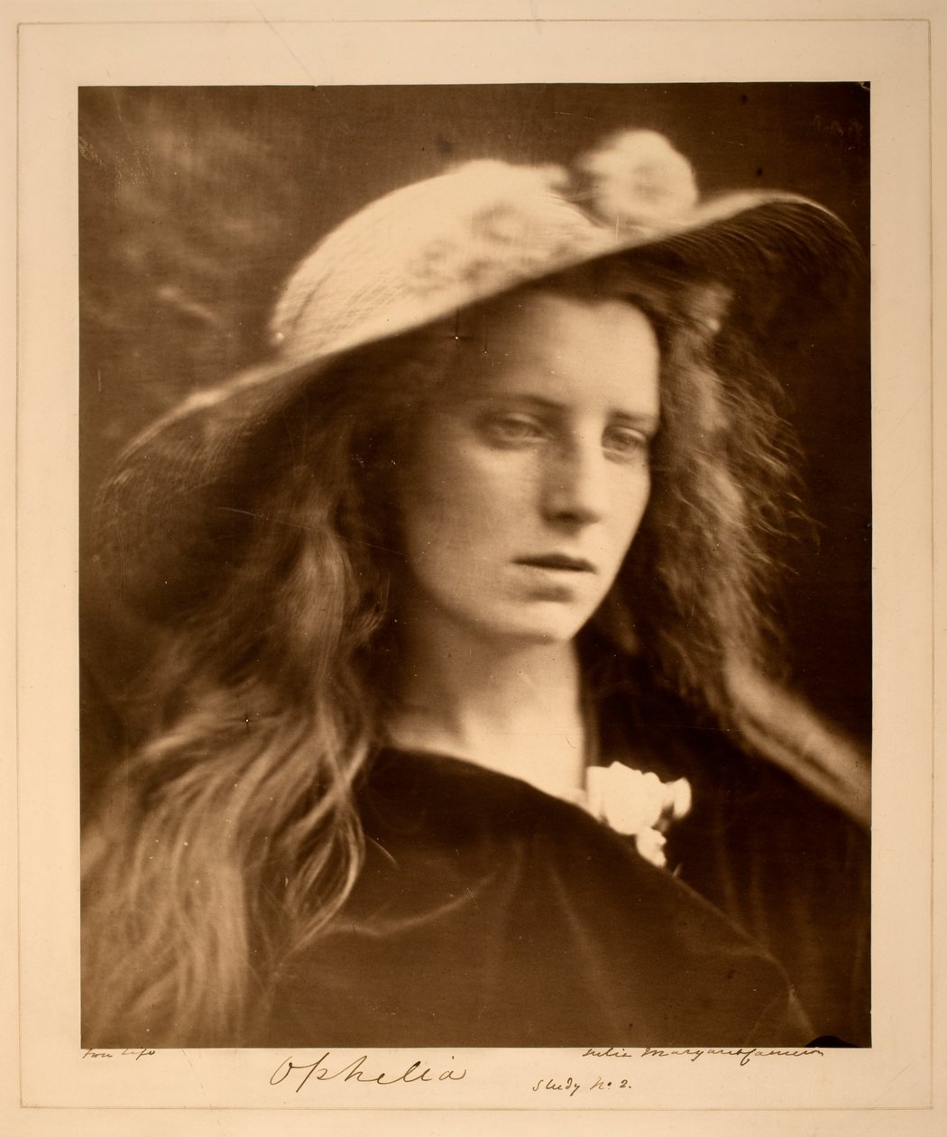 Ophelia -studie nr. 2 av Julia Margaret Cameron