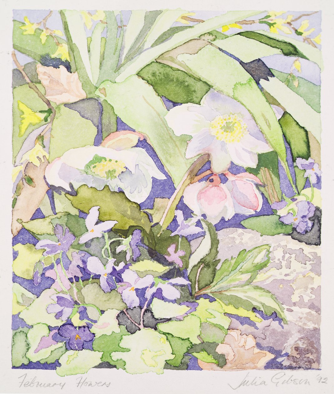 februar blomster av Julia Gibson