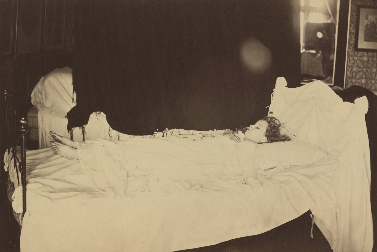 Dødsleiestudie av Adeline Grace Clogstoun av Julia Margaret Cameron