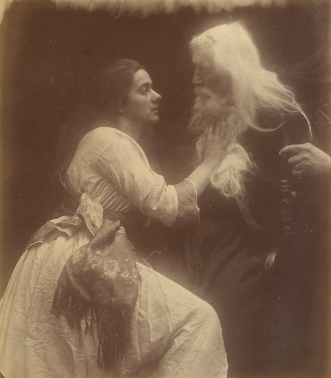 Vivien og Merlin, september 1874. av Julia Margaret Cameron